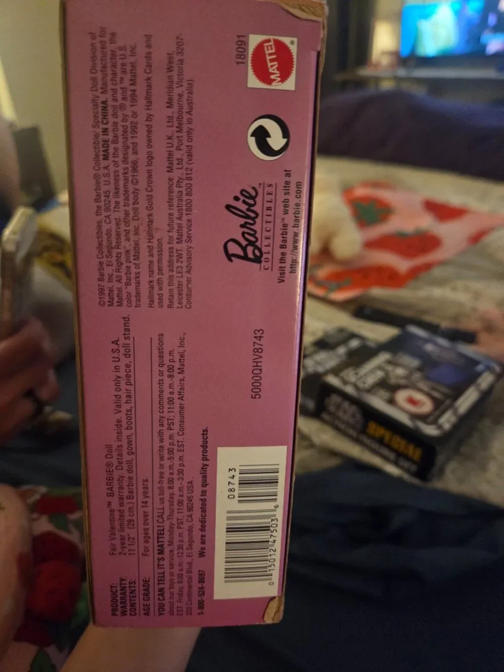 Barbie Special Edition Fair Valentine Third in series 1997 MIB